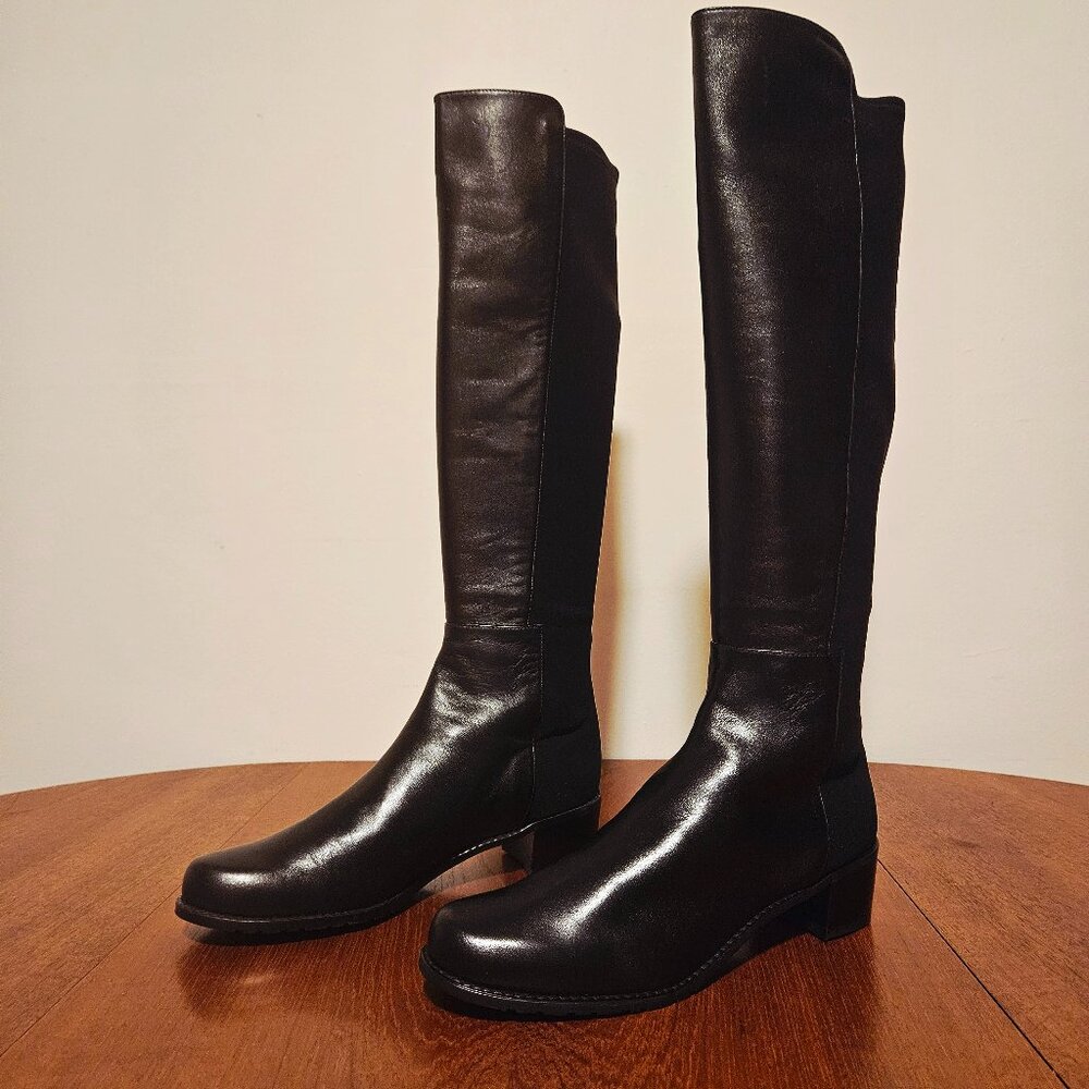 STUART WEITZMAN HALFBACK 50-50 Leather Boot MID-HEEL – BRAND NEW!!!